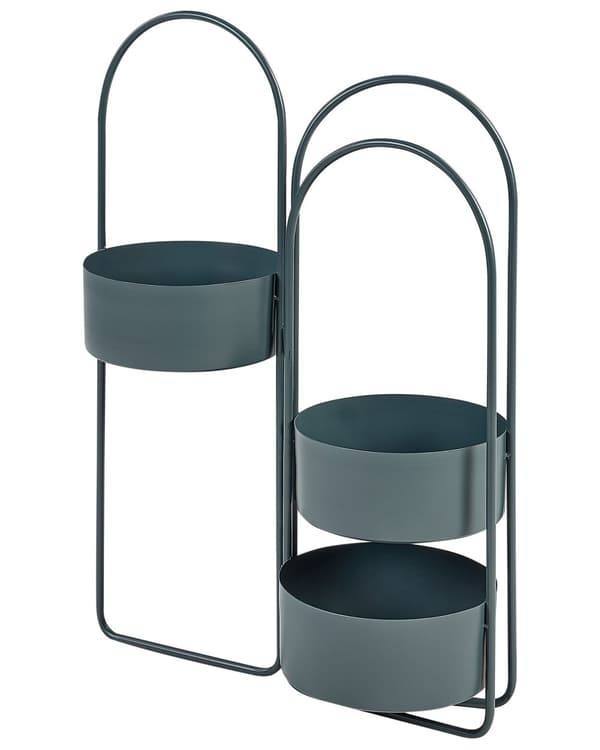 Plantestativ Blå Jern ø 23 cm Justerbar Blomsterkrukker på Ben Piedestal til Planter Moderne Minimalistisk Havekrukker Frostsikrer