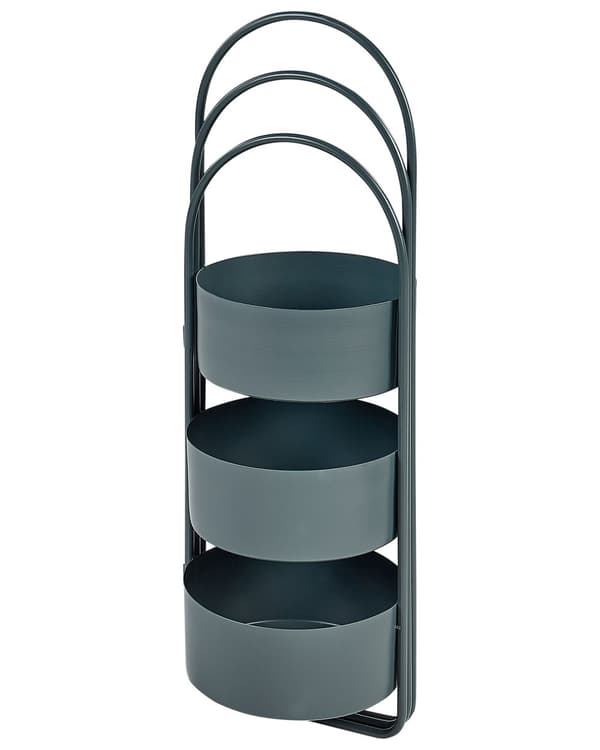 Plantestativ Blå Jern ø 23 cm Justerbar Blomsterkrukker på Ben Piedestal til Planter Moderne Minimalistisk Havekrukker Frostsikrer
