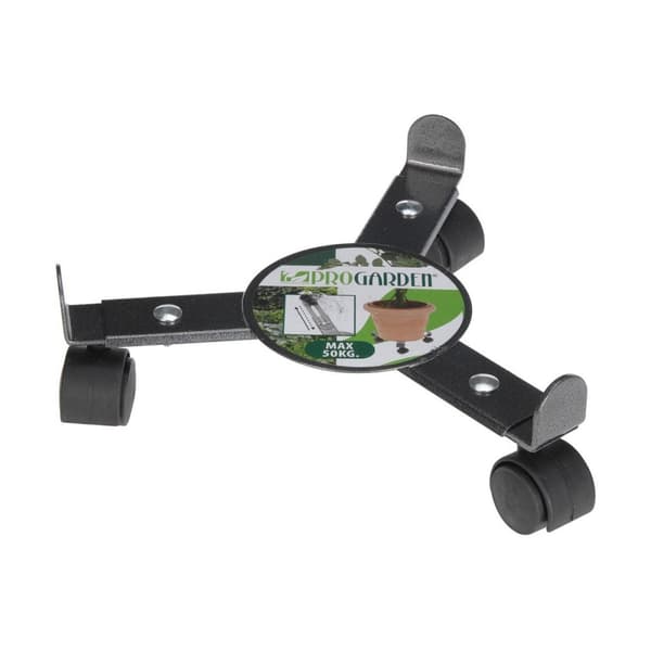 Blompall med hjul Justerbar Grå Metall (30 cm)