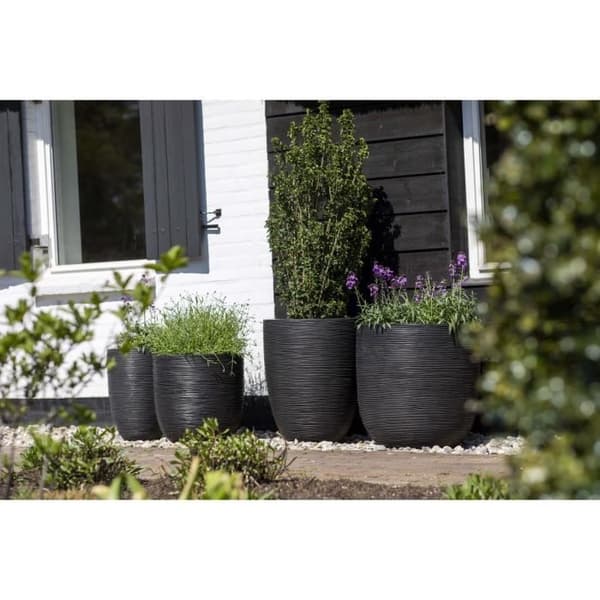 Capi Jardiniere Natur Ribb 35 x 34 cm Svart KBLR932
