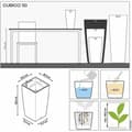 Miniatyrbillede 4 af 4: Urtepotte Lechuza Plastik Rektangulær 50 x 50 x 95 cm