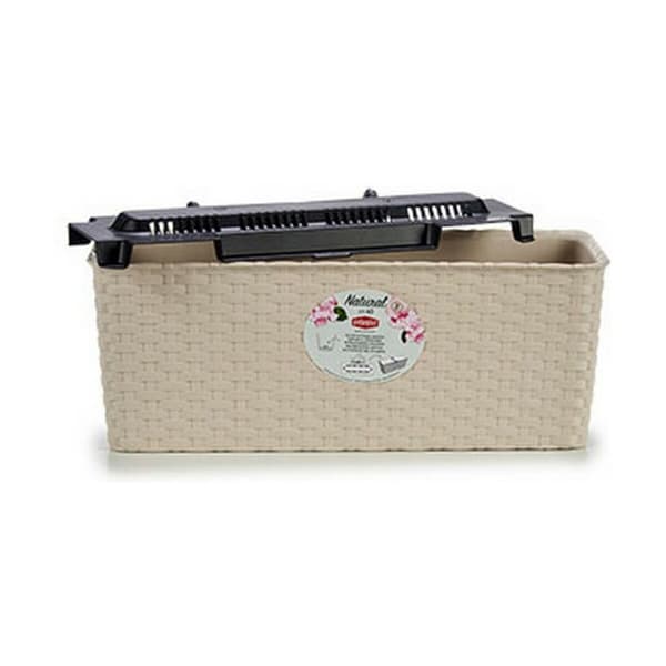Kukkalaatikko Stefanplast 15,5 x 13,5 x 38,5 cm Beige Muovinen (12 osaa)