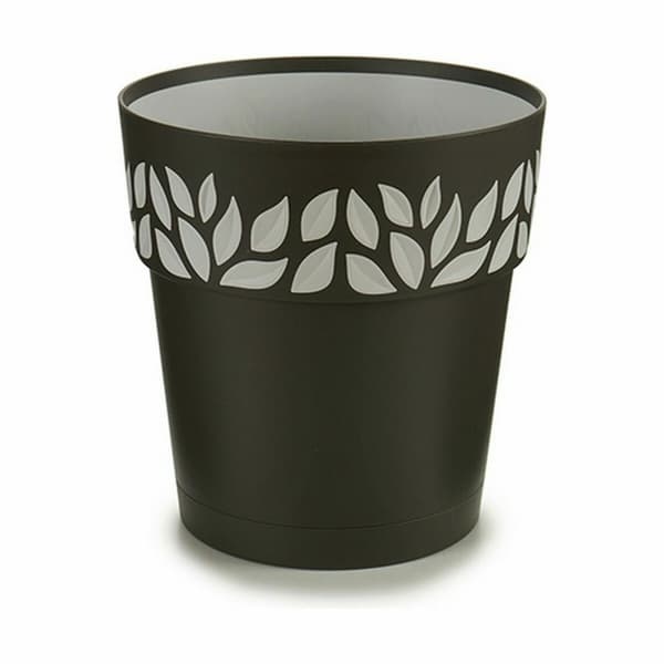Itsekasteleva kukkaruukku Stefanplast Cloe Antrasiitinharmaa Muovinen 19 x 19 x 19 cm (12 osaa)