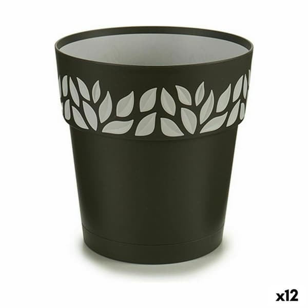 Itsekasteleva kukkaruukku Stefanplast Cloe Antrasiitinharmaa Muovinen 19 x 19 x 19 cm (12 osaa)