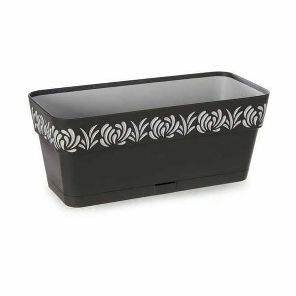 Kukkalaatikko Stefanplast Gaia Antrasiitinharmaa Muovinen 13,3 x 12,3 x 29,3 cm (12 osaa)