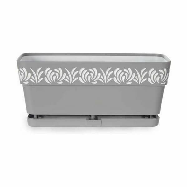Kukkalaatikko Stefanplast Gaia Harmaa Muovinen 13,3 x 12,3 x 29,3 cm (12 osaa)