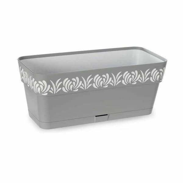 Kukkalaatikko Stefanplast Gaia Harmaa Muovinen 13,3 x 12,3 x 29,3 cm (12 osaa)