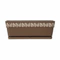 Pikkukuva 3 / 3: Kukkalaatikko Stefanplast Gaia Ruskea Muovinen 18 x 17 x 49,5 cm (12 osaa)