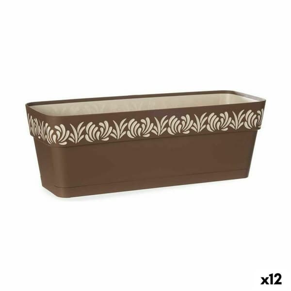 Kukkalaatikko Stefanplast Gaia Ruskea Muovinen 18 x 17 x 49,5 cm (12 osaa)