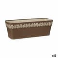 Pikkukuva 1 / 3: Kukkalaatikko Stefanplast Gaia Ruskea Muovinen 18 x 17 x 49,5 cm (12 osaa)