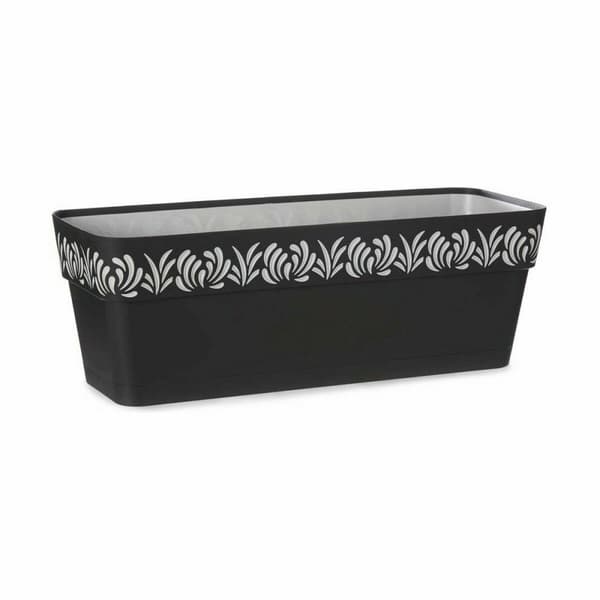 Kukkalaatikko Stefanplast Gaia Antrasiitinharmaa Muovinen 49,5 x 17 x 19 cm (12 osaa)