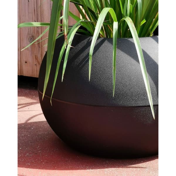 Kruka Riviera Svart Plast Rund Labda Ø 50 cm