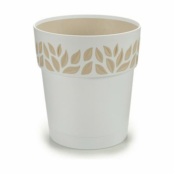 Självvattnande blomkruka Stefanplast Cloe Vit Plast 15 x 15 x 15 cm (12 antal)