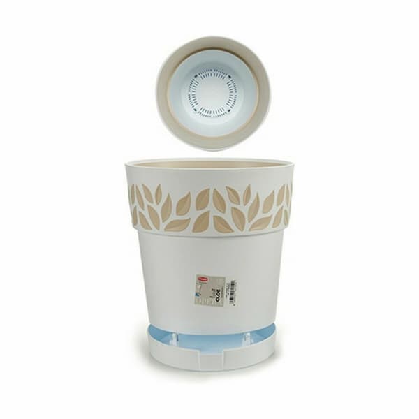 Självvattnande blomkruka Stefanplast Cloe Vit Plast 29 x 29 x 29 cm (6 antal)