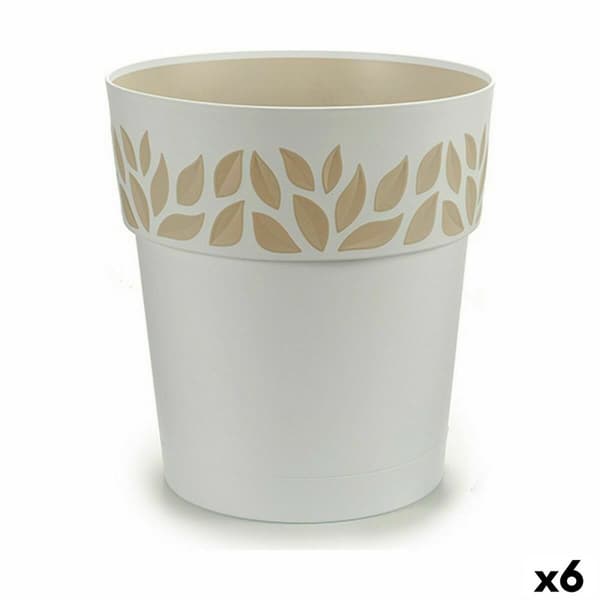 Självvattnande blomkruka Stefanplast Cloe Vit Plast 29 x 29 x 29 cm (6 antal)