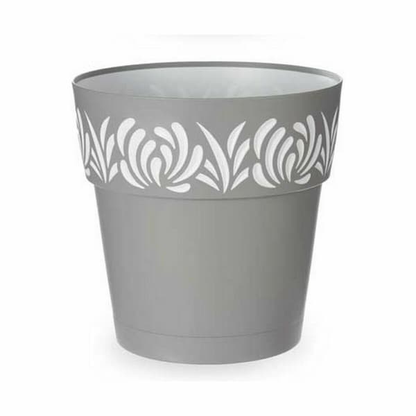 Självvattnande blomkruka Stefanplast Gaia Grå Plast 29 x 29 x 29 cm (6 antal)