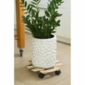 Miniatyrbild 3 av 3: Blompall med hjul Nature Naturell Granträ