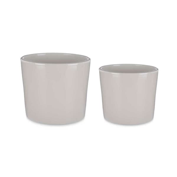 Krukset Ibergarden CILINDRO-22-27-G Grå Lera Ø 22 cm Ø 27 cm 22 x 22 x 19 cm 27 x 27 x 23 cm 2 Delar