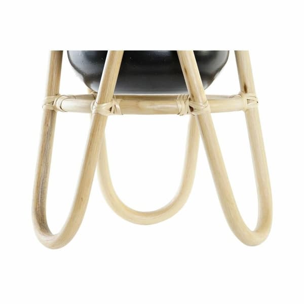 Kruka DKD Home Decor Naturell Svart Metall Kolonial Bambu (26 x 26 x 40 cm)
