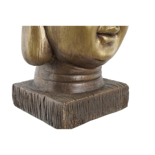 Kruka DKD Home Decor Glasfiber Gyllene Buddha Orientalisk (25 x 25 x 36 cm)