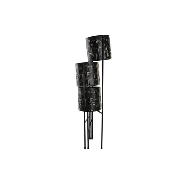 Kruka DKD Home Decor Svart Gyllene Metall Ansikte 22 x 22 x 93 cm