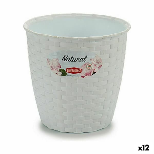 Kruka Stefanplast Vit Plast 14 x 13 x 14 cm (12 antal)