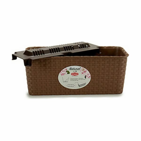 Blomlåda Stefanplast Brun PVC 13 x 11 x 28,5 cm (12 antal)