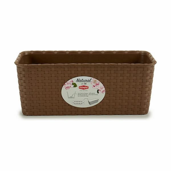 Blomlåda Stefanplast Brun PVC 13 x 11 x 28,5 cm (12 antal)