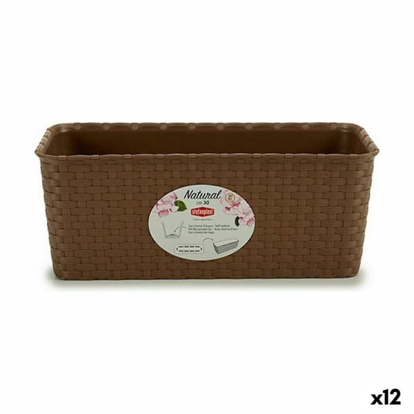 Blomlåda Stefanplast Brun PVC 13 x 11 x 28,5 cm (12 antal)