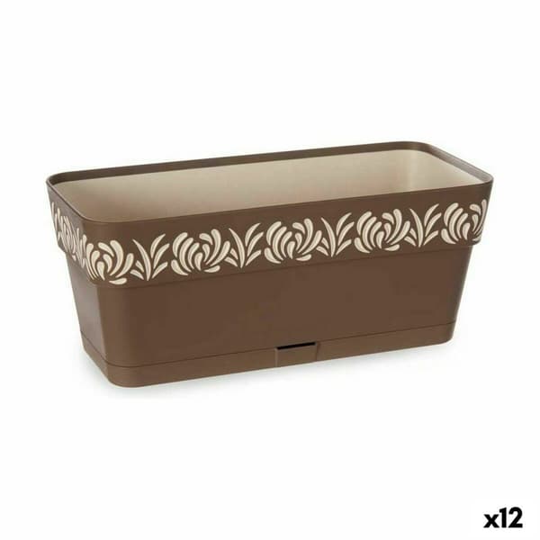 Blomlåda Stefanplast Gaia Brun Plast 13,3 x 12,3 x 29,3 cm (12 antal)