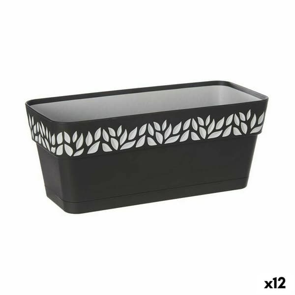Blomlåda Stefanplast Cloe Antracitgrå Plast 13,3 x 12,3 x 29,3 cm (12 antal)