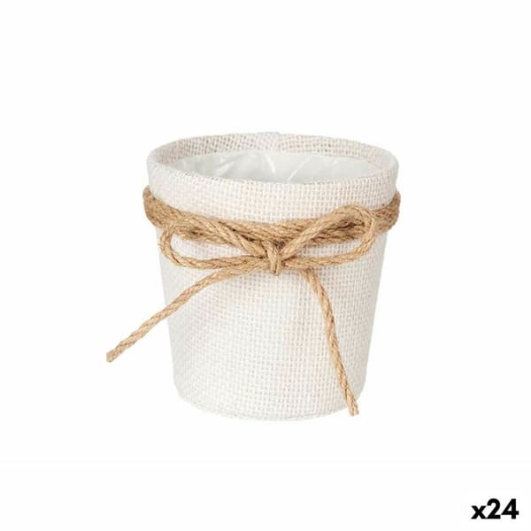 Kasvit Ibergarden 86455 Valkoinen Ruskea Kangas Lasso 11 x 10,5 x 11 cm (24 osaa)