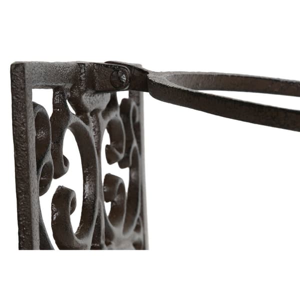 Seinäripustimet kukkaruukuille Home ESPRIT Tummanruskea Rauta 18 x 17,5 x 18 cm