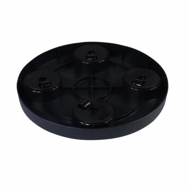 Støtte med hjul til potter Nature Sort polypropylen (Ø 29,2 x 4 cm)