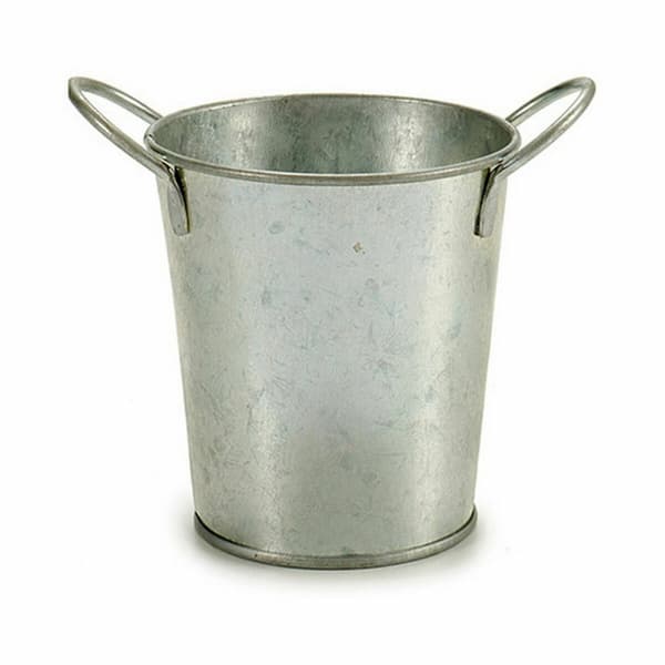 Urtepotte Ibergarden A52000-B Sølvfarvet Zink Spand 16 x 12 x 11 cm (72 Enheder)