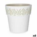Miniatyrbillede 1 af 3: Selvvandende pot Stefanplast Gaia Hvid Plastik 25 x 25 x 25 cm (6 enheder)