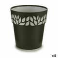 Miniatyrbillede 1 af 3: Selvvandende pot Stefanplast Cloe Antracit Plastik 19 x 19 x 19 cm (12 enheder)