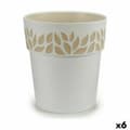 Miniatyrbillede 1 af 3: Selvvandende pot Stefanplast Cloe Hvid Plastik 29 x 29 x 29 cm (6 enheder)