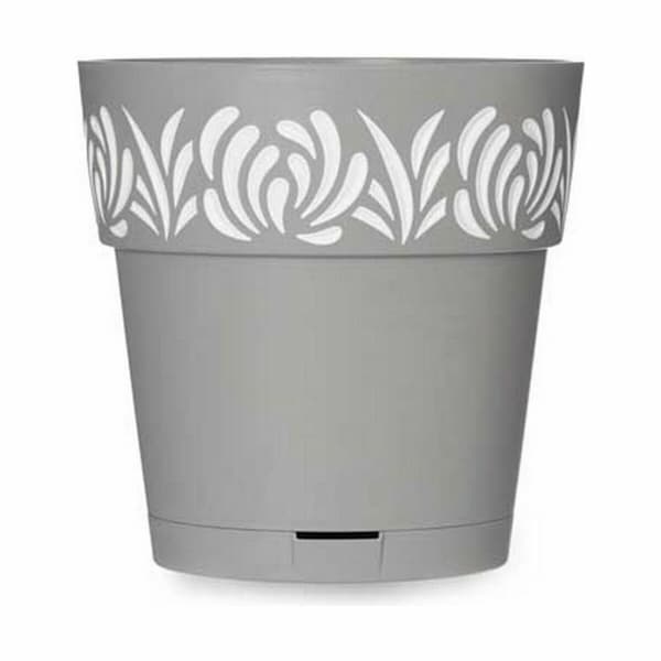 Selvvandende pot Stefanplast Gaia Grå Plastik 19 x 19 x 19 cm (12 enheder)