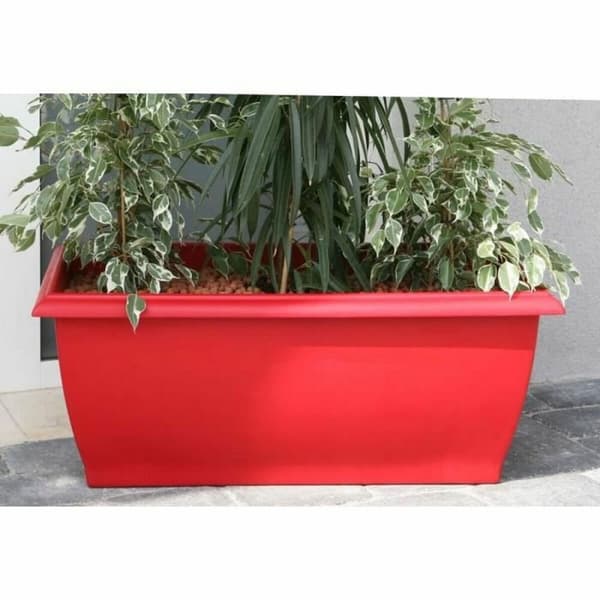 Urtepotte Riviera Rød Plastik Rektangulær 80 x 40 cm 80 x 40 x 32 cm
