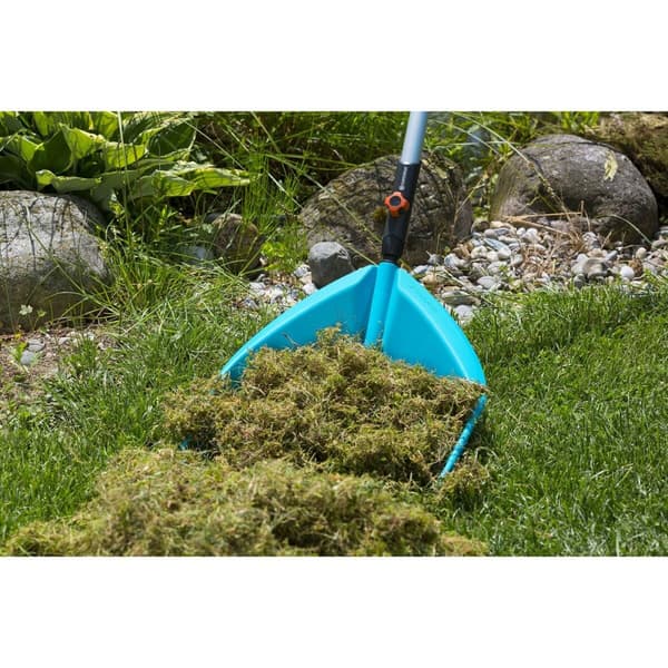 Rive til indsamling af blade Gardena Combisystem 3-i-1 Turkisblå