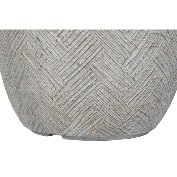 Sæt af planteredskaber Home ESPRIT Beige Glasfiber Magnesium 44,5 x 44,5 x 43 cm (3 enheder)