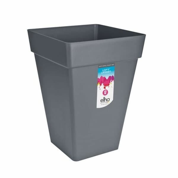 Urtepotte Elho Antracit polypropylen Plastik Firkantet Moderne 37 cm