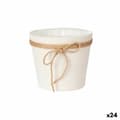 Miniatyrbild 1 av 2: Kruka 18 x 16 cm Vit Snöre Plast (24 antal)