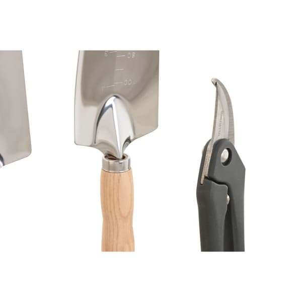 Værktøjssæt til haven Home ESPRIT Sort Grøn Sølvfarvet Natur Polyester Aluminium 7 Dele