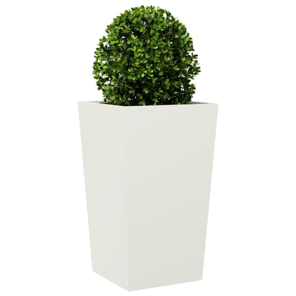 vidaXL Plantekasser 2 stk hvit 45x45x75 cm stål