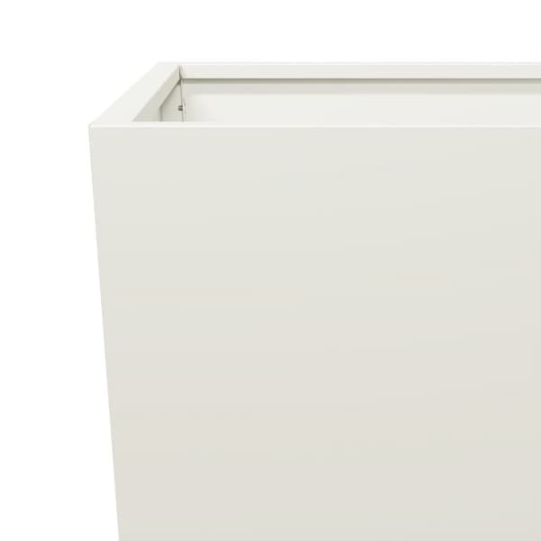 vidaXL Plantekasser 2 stk hvit 45x45x75 cm stål
