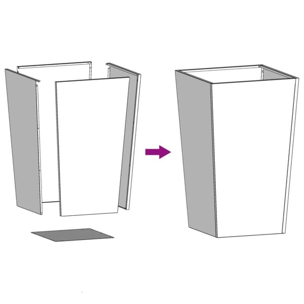 vidaXL Plantekasse antrasitt 45x45x75 cm stål