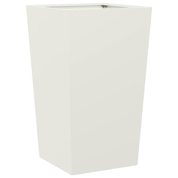 vidaXL Puutarhan kukkalaatikot 2 kpl valkoinen 45x45x75 cm teräs
