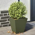 Miniatyrbillede 2 af 11: vidaXL plantekrukker 2 stk. 30x30x30 cm stål olivengrøn